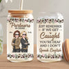 Nous allons ensemble comme des ennuis et du plaisir - Tasse en verre personnalisée Bestie, tasse à café glacé - Cadeau pour meilleures amies, BFF, sœurs