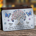 Those We Love Don't Go Away, They Just Fly Beside Us Every Day - Memorial Personalized Custom Aluminum Wallet Card - Sympathy Gift For Mom, Dad