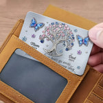 Those We Love Don't Go Away, They Just Fly Beside Us Every Day - Memorial Personalized Custom Aluminum Wallet Card - Sympathy Gift For Mom, Dad