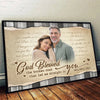 Custom Photo God Blessed The Broken Road That Led Me Straight To You - Couple Personalized Custom Horizontal Poster - Gift For Husband Wife, Anniversary