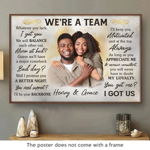 Custom Photo We Will Balance Each Other Out - Couple Personalized Custom Horizontal Poster - Gift For Husband Wife, Anniversary