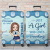 Voyagez loin, vivez pleinement - Housse de bagage personnalisée - Cadeau vacances d'été, cadeau pour les amoureux du voyage d'aventure