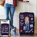 The Sky Is Calling And I Must Go - Travel Personalized Custom Luggage Cover - Summer Vacation Gift, Gift For Adventure Travel Lovers