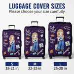 The Sky Is Calling And I Must Go - Travel Personalized Custom Luggage Cover - Summer Vacation Gift, Gift For Adventure Travel Lovers