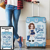 Travel More, Worry Less - Travel Personalized Custom Luggage Cover - Summer Vacation Gift, Gift For Adventure Travel Lovers