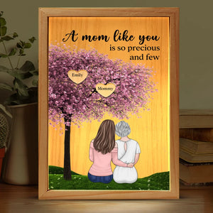 Derrière chaque fille formidable se cache une mère encore plus formidable - Cadre lumineux personnalisé pour la famille - Cadeau pour maman et fille