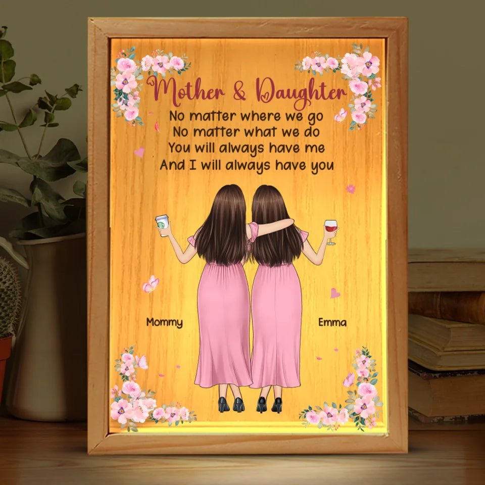 No One Will Ever Love You Like Your Mom Does - Family Personalized Custom Frame Light Box - Gift For Mom, Daughter