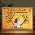 A Mother And Daughter Always Share A Special Bond - Family Personalized Custom Frame Light Box - Gift For Mom, Daughter