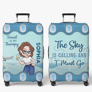 Voyagez loin, vivez pleinement - Housse de bagage personnalisée - Cadeau vacances d'été, cadeau pour les amoureux du voyage d'aventure