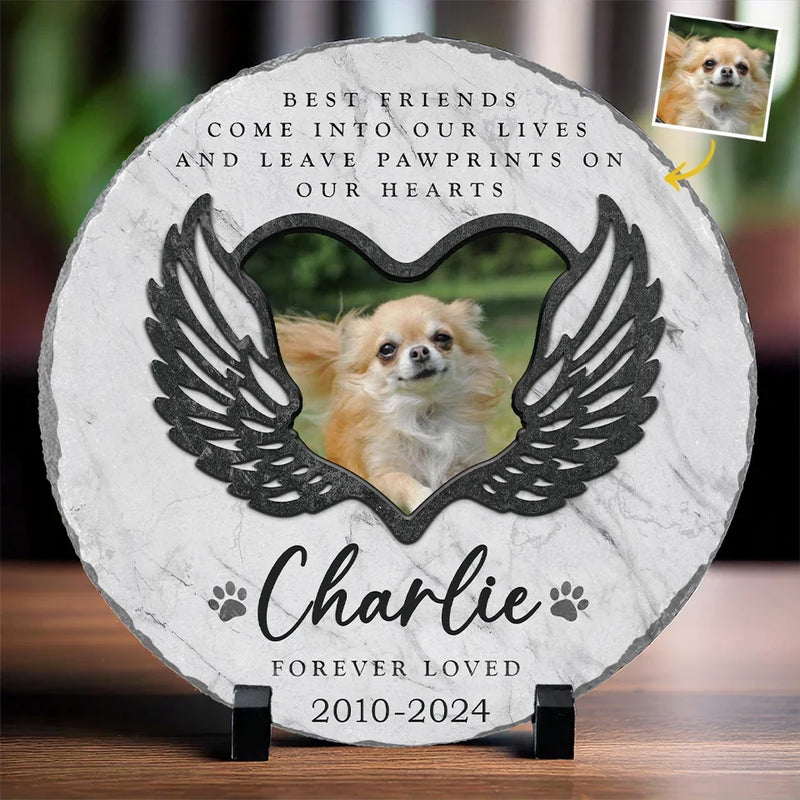 Custom Photo You Were More Than A Pet, You Were Family - Memorial Personalized Custom Round Shaped Stone With Stand - Sympathy Gift For Pet Owners, Pet Lovers