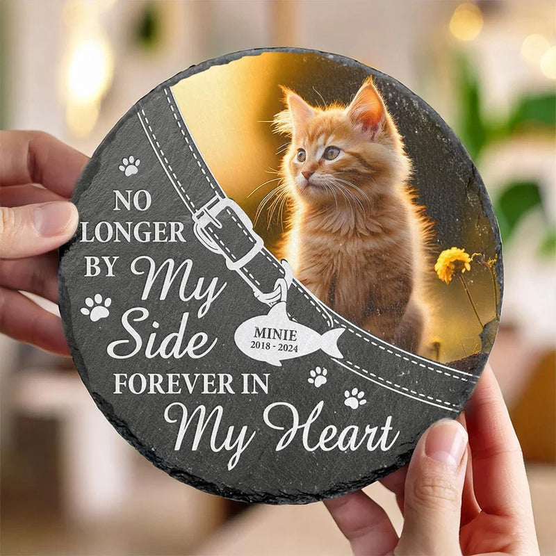 Custom Photo A Loyal Friend, A Gentle Spirit - Memorial Personalized Custom Round Shaped Stone With Stand - Sympathy Gift For Pet Owners, Pet Lovers