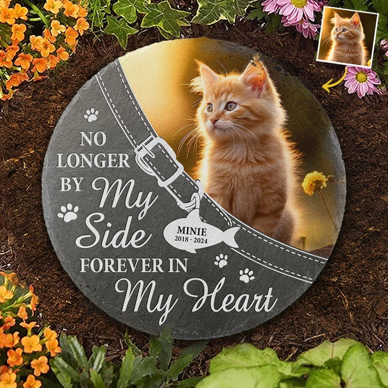 Custom Photo A Loyal Friend, A Gentle Spirit - Memorial Personalized Custom Round Shaped Stone With Stand - Sympathy Gift For Pet Owners, Pet Lovers
