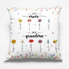 The Love Of Mom And Grandma Blossoms Like The Brightest Flowers - Family Personalized Custom Pillow - Gift For Mom, Grandma