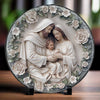 Faith, Hope, And Love - Family Personalized Custom 3D Effect Printed Round Shaped Stone With Stand - Gift For Family Members
