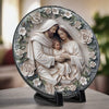 Faith, Hope, And Love - Family Personalized Custom 3D Effect Printed Round Shaped Stone With Stand - Gift For Family Members