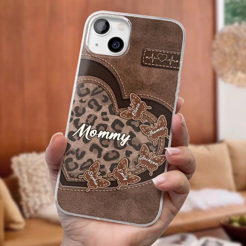 Grandma’s Love Is The Warmest Place To Be - Family Personalized Custom Clear Phone Case - Gift For Mom, Grandma