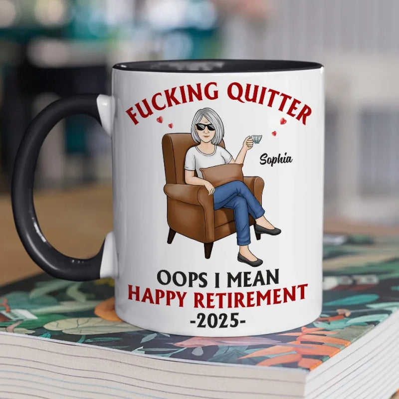The Time To Explore New Paths - Coworker Personalized Custom Accent Mug - Appreciation, Retirement Gift For Coworkers, Work Friends, Colleagues
