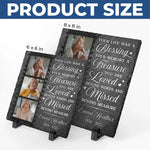 Custom Photo Remembering Our Love That Guides Us Forever - Memorial Personalized Custom Square Shaped Stone With Stand - Sympathy Gift For Family Members