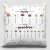 The Love Of Mom And Grandma Blossoms Like The Brightest Flowers - Family Personalized Custom Pillow - Gift For Mom, Grandma