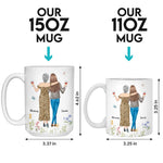 We Never Walk Alone - Family Personalized Custom Mug - Gift For Mom, Daughter