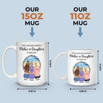 The Love Between A Mother & Daughters Is Forever - Family Personalized Custom Mug - Gift For Mom, Daughters