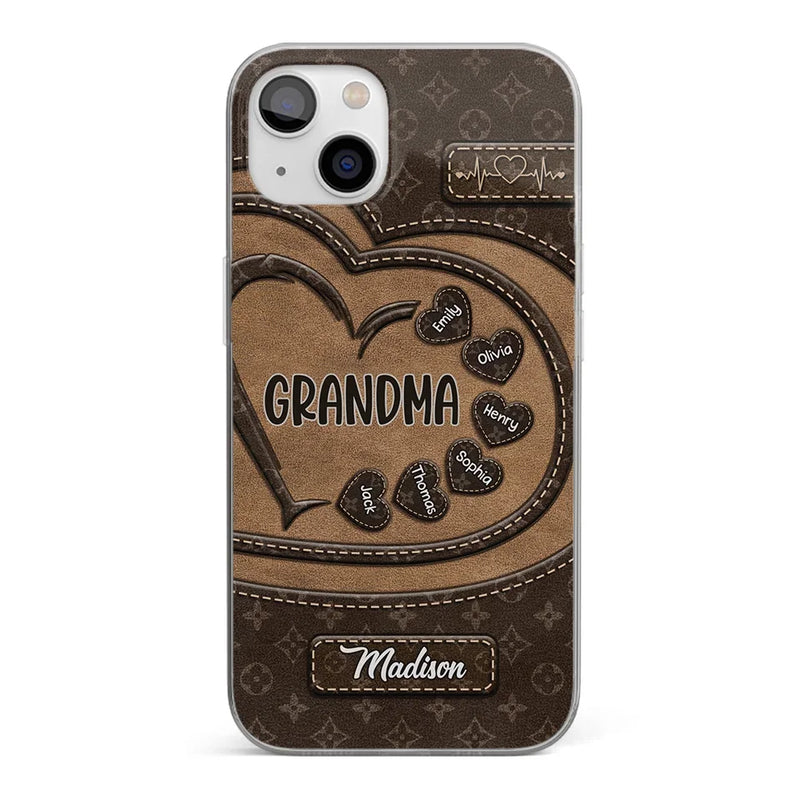 We Are Born Of Love - Family Personalized Custom Clear Phone Case - Gift For Mom, Grandma