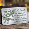 Mon esprit te parle toujours - Carte portefeuille personnalisée en aluminium commémorative - Cadeau de condoléances pour les membres de la famille
