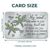 My Mind Still Talks To You - Memorial Personalized Custom Aluminum Wallet Card - Sympathy Gift For Family Members
