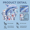 Like A Dolphin, Grandma Brings Joy With Every Wave - Family Personalized Custom Car Ornament - Acrylic Custom Shaped - Gift For Mom, Grandma