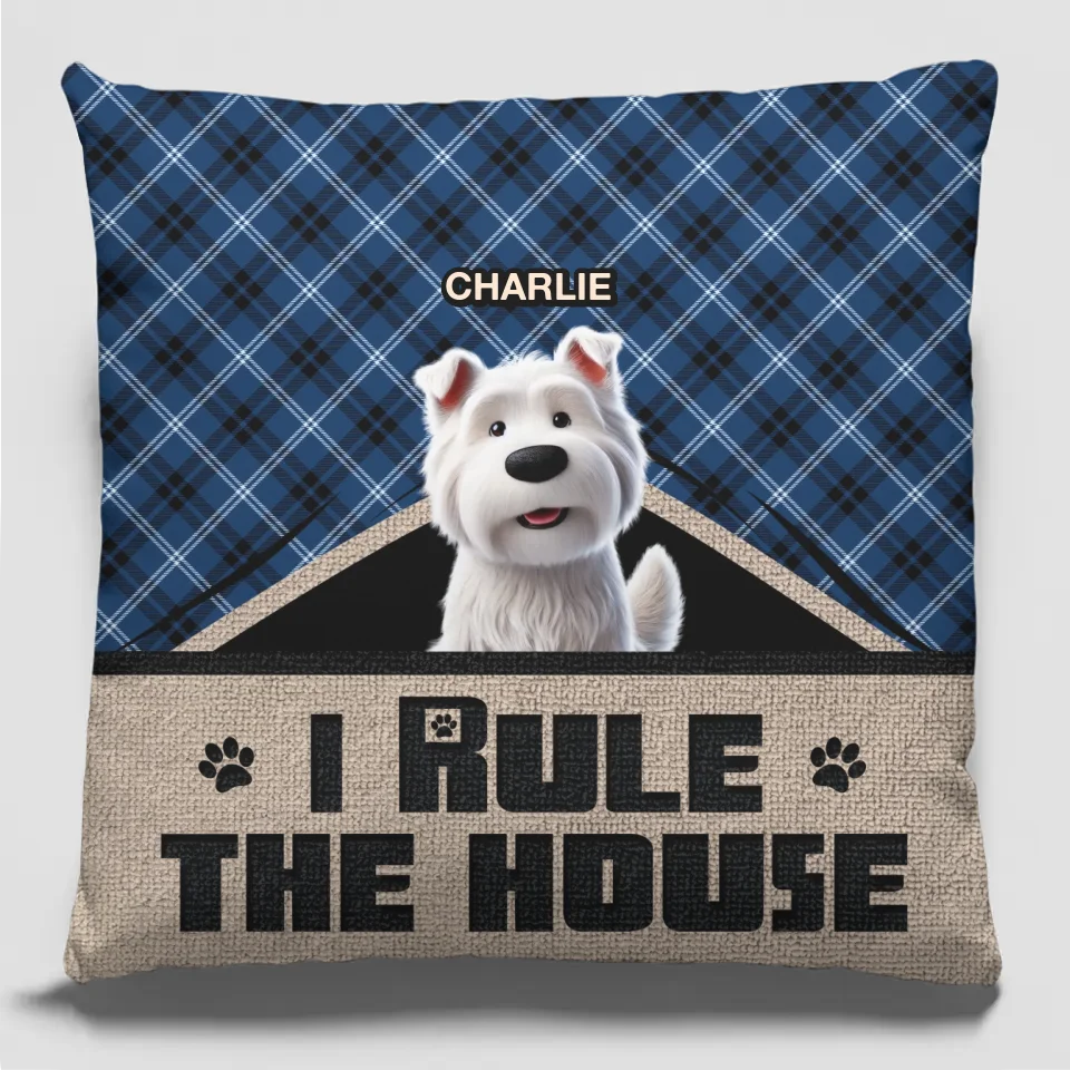 This Home Is Run By Paws And Wagging Tails - Dog Personalized Custom Pillow - Gift For Pet Owners, Pet Lovers