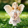 Photo personnalisée en souvenir de vous avec amour - Piquet de jardin en acrylique style vitrail personnalisé - Cadeau de condoléances pour les membres de la famille