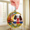 No Place Is Warmer Than By Your Side - Family Personalized Window Hanging Suncatcher Ornament - Gift For Mom, Daughter