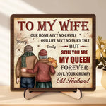 You Are My Queen Forever - Couple Personalized Custom 2-Layered Wooden Plaque With Stand - Gift For Husband Wife, Anniversary