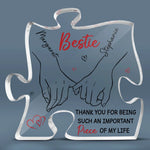 No One Could Ever Replace You - Bestie Personalized Custom Puzzle Shaped Acrylic Plaque - Gift For Best Friends, BFF, Sisters