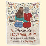 Remember I Love You - Family Personalized Custom Blanket - Gift For Mom, Daughter