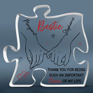 No One Could Ever Replace You - Bestie Personalized Custom Puzzle Shaped Acrylic Plaque - Gift For Best Friends, BFF, Sisters