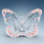 Best Friend Is Hard To Find - Bestie Personalized Custom Butterfly Shaped Acrylic Plaque - Gift For Best Friends, BFF, Sisters