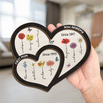 Two Generations Of Love - Family Personalized Custom 2-Layered Wooden Plaque With Stand - Gift For Mom, Grandma