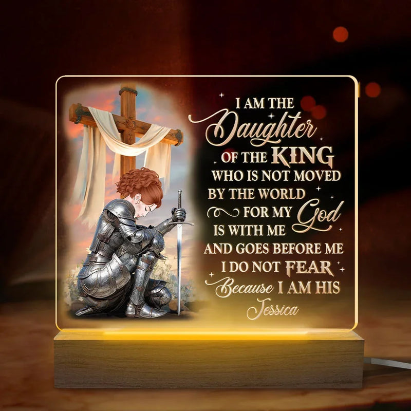 I Am The Daughter Of The King - Family Personalized Custom Shaped 3D LED Light - Gift For Yourself, Best Friends, Siblings, Family Members