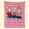 My Heart Is Full Because Of Your Love - Family Personalized Custom Blanket - Gift For Mom, Daughter