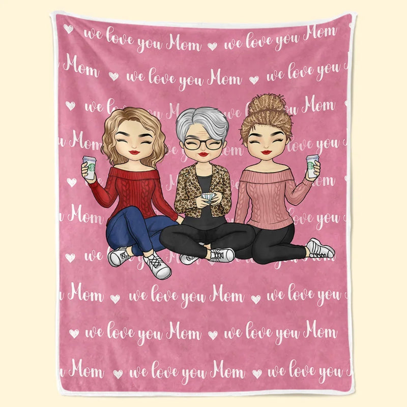 My Heart Is Full Because Of Your Love - Family Personalized Custom Blanket - Gift For Mom, Daughter