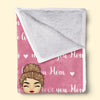 My Heart Is Full Because Of Your Love - Family Personalized Custom Blanket - Gift For Mom, Daughter