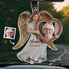 Souvenir photo personnalisé : un moyen de garder l'amour vivant - Ornement de voiture personnalisé commémoratif - Forme personnalisée en acrylique - Cadeau de condoléances pour les membres de la famille