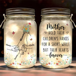 No Matter How Big We Get, We Will Always Reach For You - Family Personalized Custom Mason Jar Light - Gift For Mom, Grandma