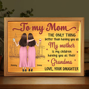 L'amour d'une mère, la sagesse d'une grand-mère - Cadre photo personnalisé pour famille - Cadeau pour maman, grand-mère