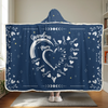 Rooted In Love, Growing Together - Family Personalized Custom Snuggle Blanket, Hoodie Blanket - Gift For Mom, Grandma