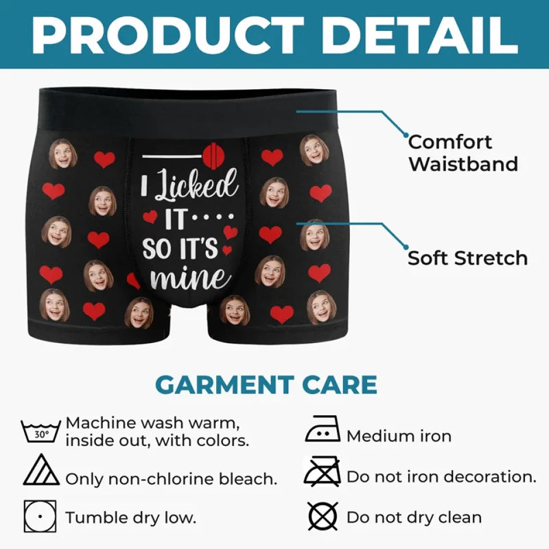 Custom Photo I'm Nuts About You - Couple Personalized Custom Boxer Briefs, Men's Boxers - Gift For Husband Wife, Anniversary