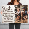Custom Photo With You, I Am Home - Couple Personalized Custom Horizontal Canvas - Gift For Husband Wife, Anniversary