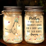 No Matter How Big We Get, We Will Always Reach For You - Family Personalized Custom Mason Jar Light - Gift For Mom, Grandma