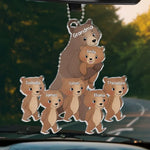 Grandma’s Heart Is Soft Like A Teddy Bear, Always Full Of Love - Family Personalized Custom Car Ornament - Acrylic Custom Shaped - Gift For Mom, Grandma